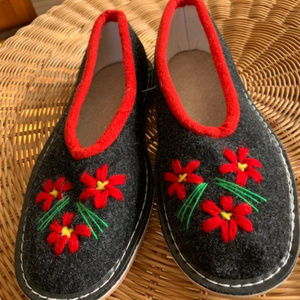 Handmade boiled wool slippers size 11